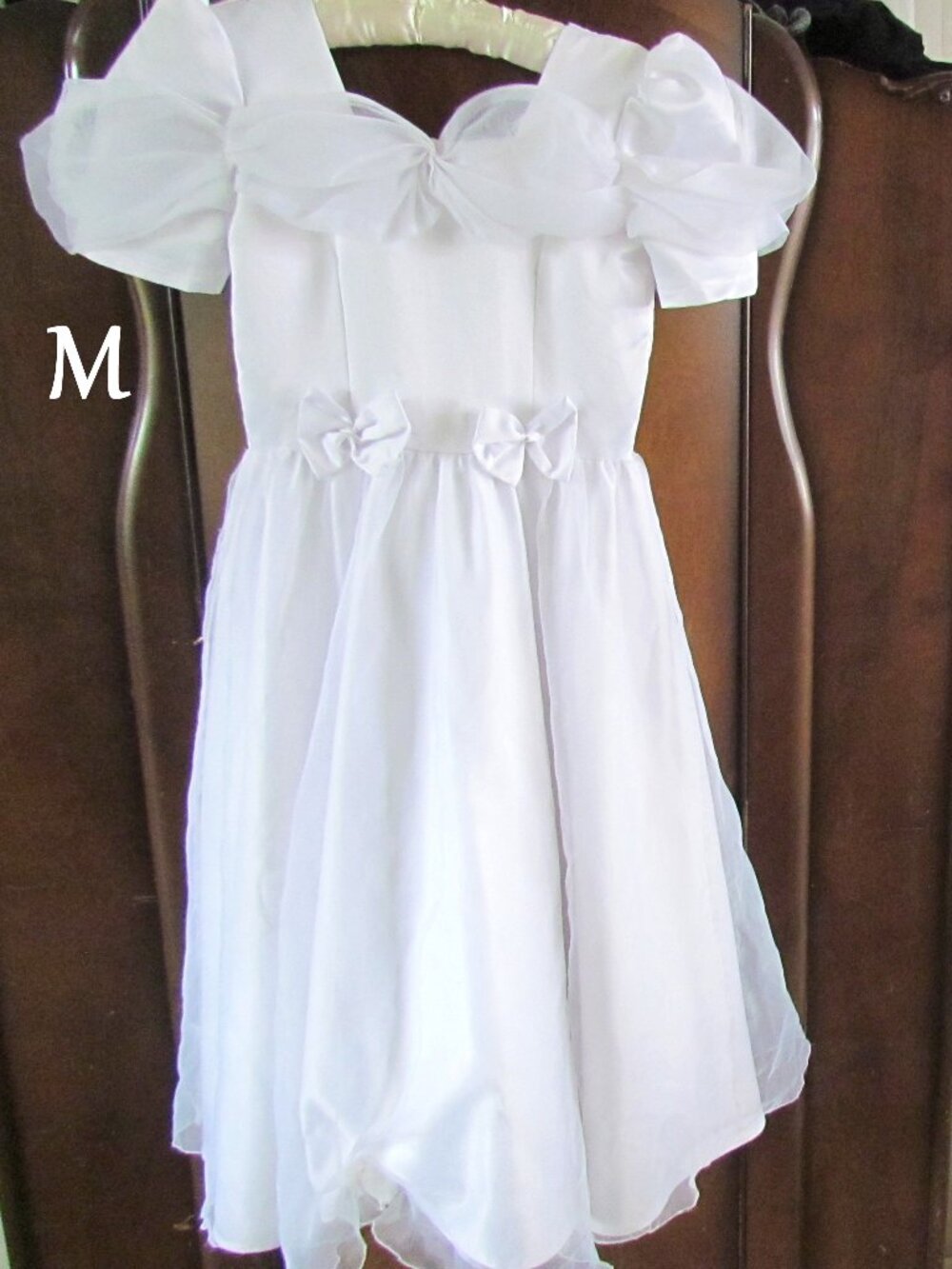 GIRL'S WHITE DRESS, FLOWER GIRL, CHURCH, FANCY BIRTHDAY PARTY, EASTER, RECITAL